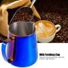 13.5 Oz Frothing Pitcher, Coffee Frother Jug Cup 304 Stainless Steel Latte Art Steaming Pitchers for Home Office Shop Milk Espresso view 2