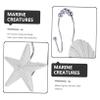 Cabilock 12 Pcs Stainless Steel Shower Curtain Hooks Seashell Ocean Decor Easy Install Bathroom Hooks view 4