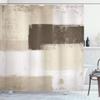 Ambesonne Abstract Shower Curtain, Abstract Grunge Style Brushstrokes Painting Contemporary Illustration, Cloth Fabric Bathroom Decor Set with Hooks, 69" W x 70" L, Dusk Sepia view 1