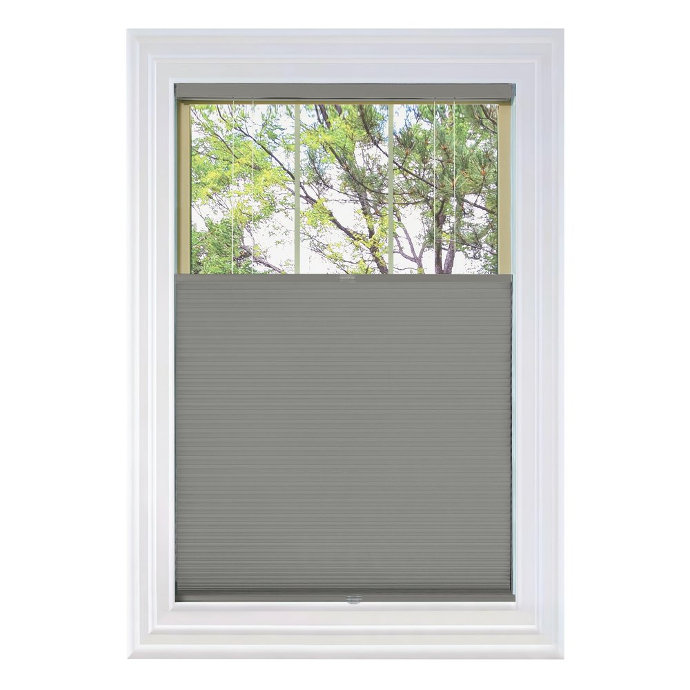 BlindsAvenue Cordless Top Down Bottom Up Cellular Honeycomb Shade, 9/16" Single Cell, Blackout, Antique Pewter, Size: 27" W x 48" H
