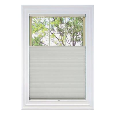 BlindsAvenue Cordless Top Down Bottom Up Cellular Honeycomb Shade, 9/16" Single Cell, Blackout, Winter White, Size: 27.5" W x 48" H