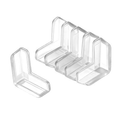 BdiliUSA6 Packs PVC Transparent L Type Corner Protectors, Furniture Bumper Cushion Table Edge Corner Protector, Self-Adhesive Edge Bumpers for Cabinets Tables Household Appliance (6), 59