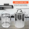 Hemoton Stainless Steel Fryer Pot with Frying Basket 11-Inch Deep Fryer for Stove Top Suitable for Gas and Electric Stoves Ideal for Crispy Fried Fish Shrimp Chicken and More view 4
