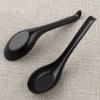 JEATHA Plastic Ramen Noodle Spoons Chinese Tasting Soup Spoons with Long Handle Dinner Tableware for Restaurants Food Shop 5Pcs Black 16cm view 3