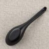 JEATHA Plastic Ramen Noodle Spoons Chinese Tasting Soup Spoons with Long Handle Dinner Tableware for Restaurants Food Shop 5Pcs Black 16cm view 4