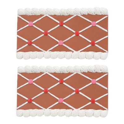 Department 56 Village Accessories Landscape Gingerbread Straight Road 2-Piece Figurine Set, 0.5 Inch, Multicolor