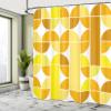 Ambesonne Retro Shower Curtain, Pop Art Funky Unusual Geometric Forms Mosaic Style Old Fashioned Graphic, Cloth Fabric Bathroom Decor Set with Hooks, 69" W x 84" L, Yellow Mustard view 4