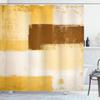 Ambesonne Abstract Shower Curtain, Abstract Grunge Style Brushstrokes Painting Contemporary Illustration, Cloth Fabric Bathroom Decor Set with Hooks, 69" W x 75" L, Mustard Caramel view 1