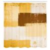 Ambesonne Abstract Shower Curtain, Abstract Grunge Style Brushstrokes Painting Contemporary Illustration, Cloth Fabric Bathroom Decor Set with Hooks, 69" W x 75" L, Mustard Caramel view 2