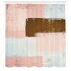 Ambesonne Abstract Shower Curtain, Abstract Grunge Style Brushstrokes Painting Contemporary Illustration, Cloth Fabric Bathroom Decor Set with Hooks, 69" W x 84" L, Rose Caramel view 2
