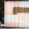 Ambesonne Abstract Shower Curtain, Abstract Grunge Style Brushstrokes Painting Contemporary Illustration, Cloth Fabric Bathroom Decor Set with Hooks, 69" W x 84" L, Rose Caramel view 3