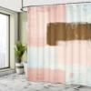 Ambesonne Abstract Shower Curtain, Abstract Grunge Style Brushstrokes Painting Contemporary Illustration, Cloth Fabric Bathroom Decor Set with Hooks, 69" W x 84" L, Rose Caramel view 4