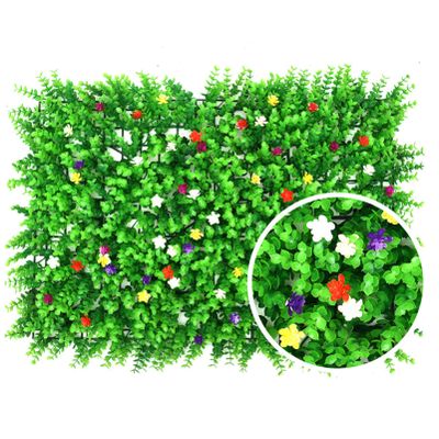 QIAOH Artificial Topiary Hedge Plant 2PCS, Artificial Hedge Plant Panels, Faux Grass Wall Greenery Mats, Outdoor Privacy Fence Screening Garden Decoration