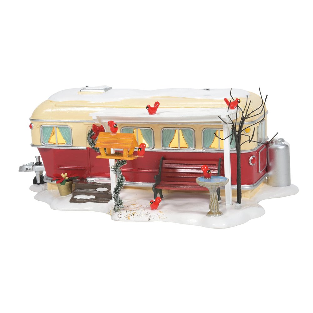 Department 56 Snow Village Lot 60 Christmas Court Mobile Home Lit Building, 4.3 Inch, Multicolor