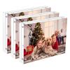 NIUBEE 8.5x11 Acrylic Picture Frames 3 Pack, Clear Certificate Document Magnetic Photo Frame for Tabletop Display view 1
