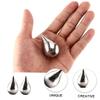 2pcs Reusable Water Drop Shape Chilling Stones Stainless Steel for Wine and Whiskey Keep Drinks Cool Without for All Occasions view 3