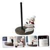 Cabilock 1pc Practical Vertical Tissue Rack Decorative Cartoon Chef Roll Paper Storage Holder for Kitchen Bathroom and Living Room Organization Coffee view 4
