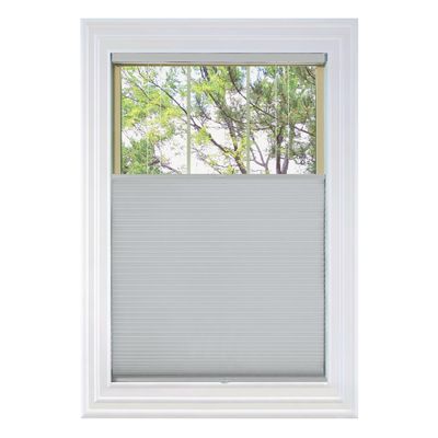 BlindsAvenue Cordless Top Down Bottom Up Cellular Honeycomb Shade, 9/16" Single Cell, Blackout, Gray Sheen, Size: 27.5" W x 48" H