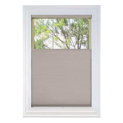 BlindsAvenue Cordless Top Down Bottom Up Cellular Honeycomb Shade, 9/16" Single Cell, Blackout, Sticks & Stones, Size: 27.5" W x 48" H
