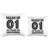 20th Birthday Gift for her Women 20 Year Old Daughter 2001 Throw Pillow view 3