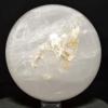2.8" 530g Clear White Quartz Sphere Polished Natural Sparkling Gemstone Crystal Mineral Ball - India + Stand view 1