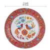 Bico Red Spring Bird Ceramic 12 pcs Dinnerware Set, Service for 4, Inclusive of 11 inch Dinner Plates, 8.75 inch Salad Plates and 35oz Dinner Bowls, for Party, Microwave & Dishwasher Safe view 2