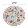 Bico Red Spring Bird Ceramic 12 pcs Dinnerware Set, Service for 4, Inclusive of 11 inch Dinner Plates, 8.75 inch Salad Plates and 35oz Dinner Bowls, for Party, Microwave & Dishwasher Safe view 3
