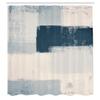 Ambesonne Abstract Shower Curtain, Abstract Grunge Style Brushstrokes Painting Contemporary Illustration, Cloth Fabric Bathroom Decor Set with Hooks, 69" W x 70" L, Blue Grey view 2