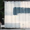 Ambesonne Abstract Shower Curtain, Abstract Grunge Style Brushstrokes Painting Contemporary Illustration, Cloth Fabric Bathroom Decor Set with Hooks, 69" W x 70" L, Blue Grey view 3