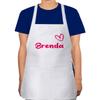 Makoroni - Brenda Name Apron Adjustable Kitchen Chef Apron with 2 Pockets Cooking Baking, DesK12 view 1