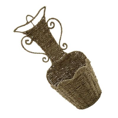 Cabilock 1pc Handmade Woven Flower Basket Wall-Mounted Storage Organizer for Dry Flowers Home Decor Natural Design for Stylish Living Spaces