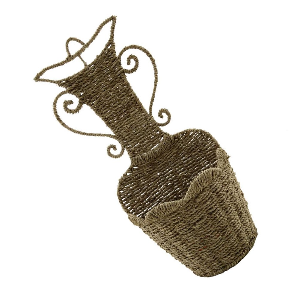 Cabilock 1pc Handmade Woven Flower Basket Wall-Mounted Storage Organizer for Dry Flowers Home Decor Natural Design for Stylish Living Spaces