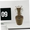 Cabilock 1pc Handmade Woven Flower Basket Wall-Mounted Storage Organizer for Dry Flowers Home Decor Natural Design for Stylish Living Spaces view 4
