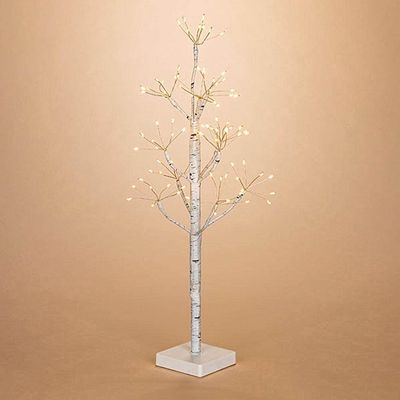 Gerson 62457-23.6"H B/O Lighted PVC Wrapped Birch Home Office Tree