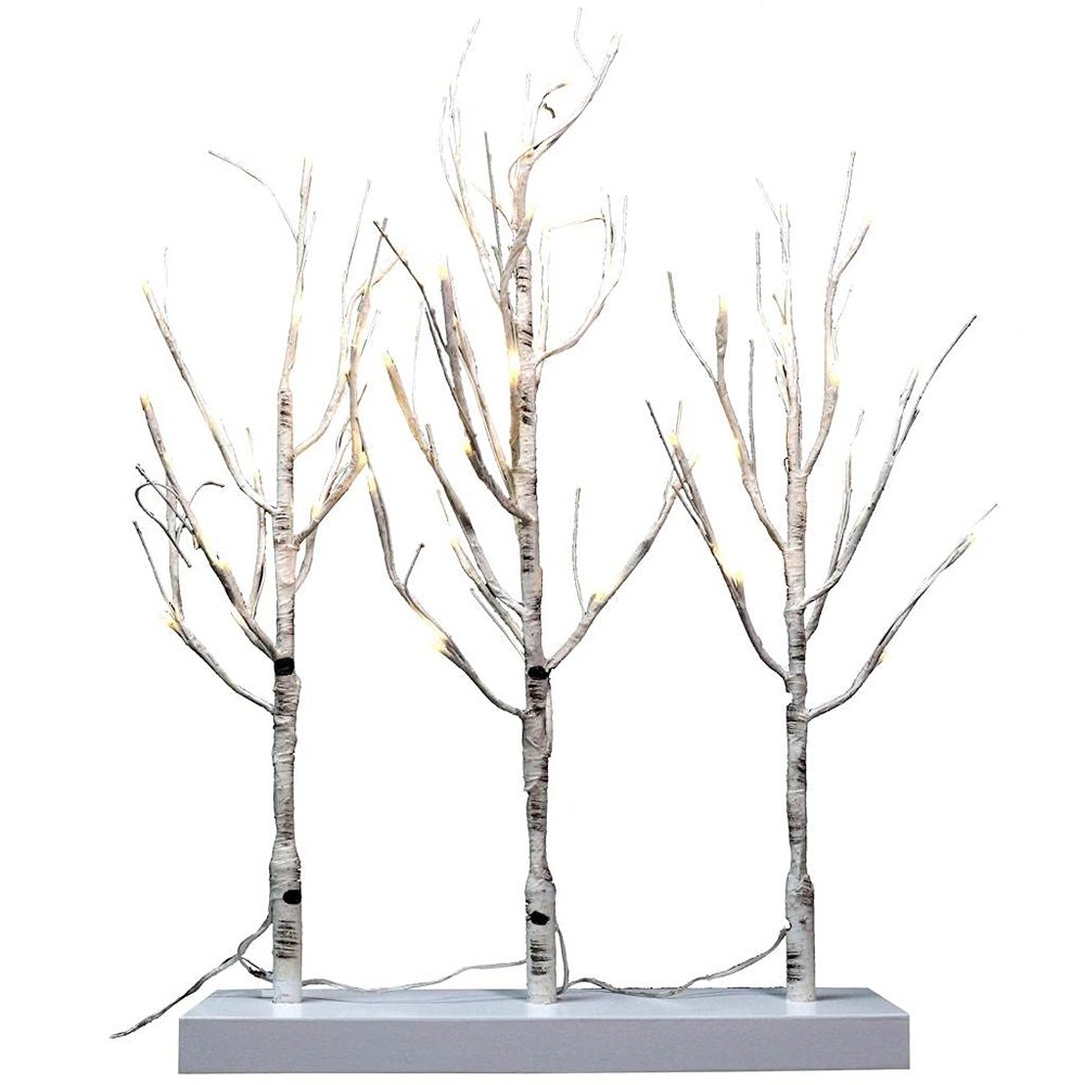 Gerson 57111-23.6"H Electric Birch Tabletop Birch Home Office Tree