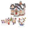 Department 56 Ceramic Snow Village The Peanuts House Lit Building and Accessories Set, 7.44 Inch, Multicolor view 1