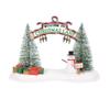 Department 56 Snow Village Accessories Welcome to Christmas Lane Festive Gate Lit Figurine, 7.48 Inch, Multicolor view 1