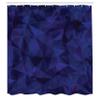 Ambesonne Abstract Shower Curtain, Broken Glass Inspired Geometric Triangle Abstract Shapes Computer Graphics, Cloth Fabric Bathroom Decor Set with Hooks, 69" W x 84" L, Indigo view 2