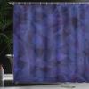 Ambesonne Abstract Shower Curtain, Broken Glass Inspired Geometric Triangle Abstract Shapes Computer Graphics, Cloth Fabric Bathroom Decor Set with Hooks, 69" W x 84" L, Indigo view 3