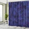 Ambesonne Abstract Shower Curtain, Broken Glass Inspired Geometric Triangle Abstract Shapes Computer Graphics, Cloth Fabric Bathroom Decor Set with Hooks, 69" W x 84" L, Indigo view 4