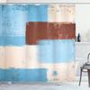 Ambesonne Abstract Shower Curtain, Abstract Grunge Style Brushstrokes Painting Contemporary Illustration, Cloth Fabric Bathroom Decor Set with Hooks, 84" Long Extra, Azure Blue view 1