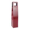 GLOGLOW Wine Tote Bag 1 bottle PU Resuable Leather Single Wine Tote Holder Insulated Wine Tote Bag Champagne Beer Gift Bags Carrier(red) view 3