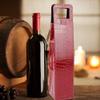 GLOGLOW Wine Tote Bag 1 bottle PU Resuable Leather Single Wine Tote Holder Insulated Wine Tote Bag Champagne Beer Gift Bags Carrier(red) view 4