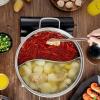 AIZYR 304 Stainless Steel Hot Pot - 2 Grid 2 Taste Cooker Mandarin Duck Pot Kitchen Soup Cooking Tool with Glass Lid,30cm view 2