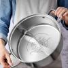 AIZYR 304 Stainless Steel Hot Pot - 2 Grid 2 Taste Cooker Mandarin Duck Pot Kitchen Soup Cooking Tool with Glass Lid,30cm view 4