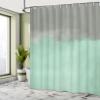 Ambesonne Abstract Shower Curtain, Grunge Street Style Painting Brush Print Ombre Design Illustration, Cloth Fabric Bathroom Decor Set with Hooks, 69" W x 75" L, Mint Green view 4