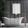 Ambesonne Abstract Shower Curtain, Blurry Abstract Background Shady Pastel Toned Modern Watercolor Murky Image, Cloth Fabric Bathroom Decor Set with Hooks, 69" W x 75" L, Pale Green view 3