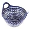 Blue Rose Polish Pottery - Blue Xandra Deep Bowl with Handles - 12" Diameter - Perfect Bowl for Pastas, Bread, or any Side Dish view 1