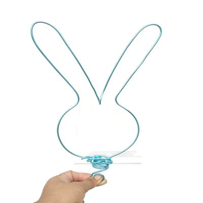 Large Wire Easter Bunny Tree Topper 12 Inches by 6 Inches