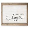 Always Choose Happiness Framed White Rustic Style Wall Dcor Sign 12x36 view 1